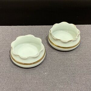 Oscar & Edgar Gutherz O.&E.G. Royal Austria Open Salt Dip Cellars Gold Trim